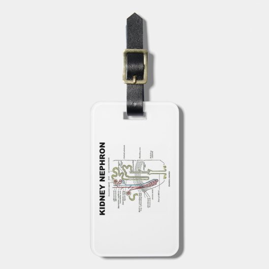 Kidney Nephron (Grey's Anatomy Book) Bagagelabel (Voorkant verticaal)