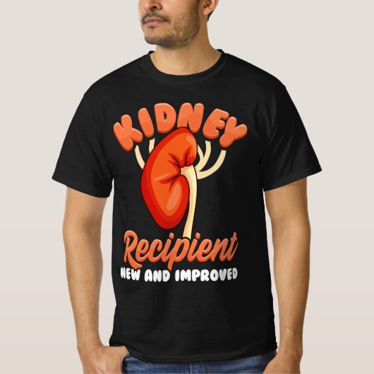 Kidney Recipient New en verbetert Novonorm Souveni T-shirt (Voorkant)
