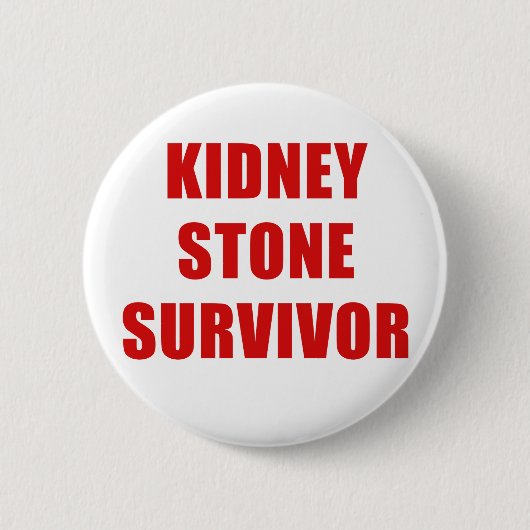 Kidney Stone Survivor Ronde Button 5,7 Cm (Voorkant)