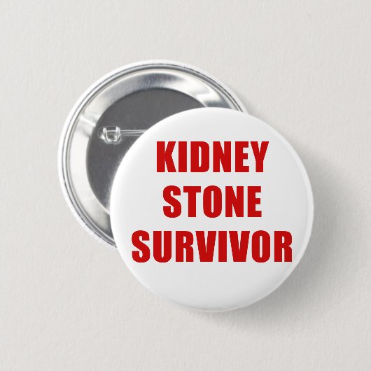 Kidney Stone Survivor Ronde Button 5,7 Cm (Voorkant /achterkant)