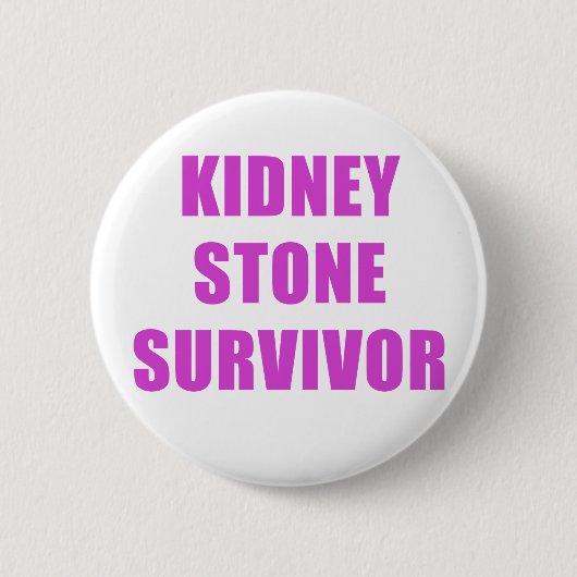 Kidney Stone Survivor Ronde Button 5,7 Cm (Voorkant)