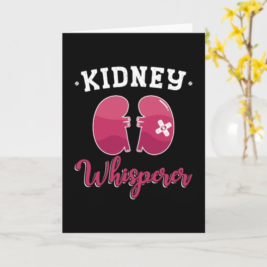 Kidney Whisperer Dialysis Nurse Nephrology Tech Kaart (Gele Bloem)