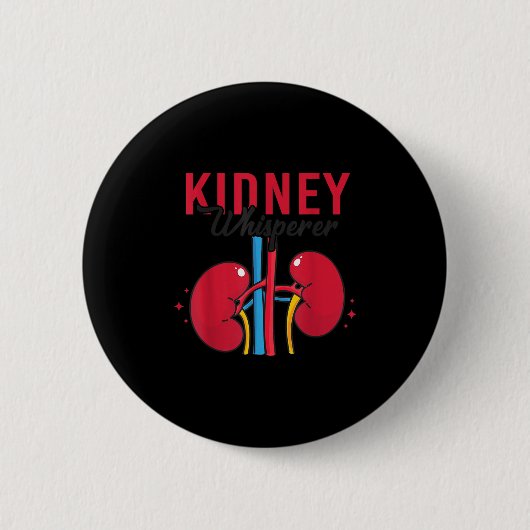 Kidney Whisperer Funny Dialysis Technician Nephrol Ronde Button 5,7 Cm (Voorkant)
