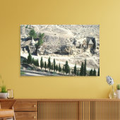 Kidron Valley aan de voet van de berg Olijven Canvas Afdruk (Insitu (Woonkamer))