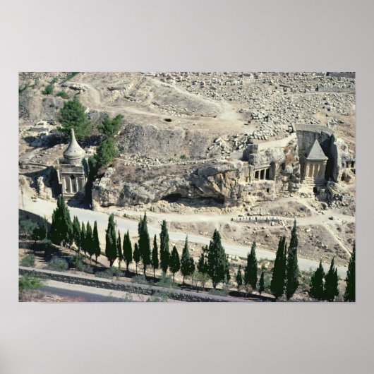 Kidron Valley aan de voet van de berg Olijven Poster (Voorkant)