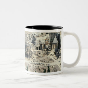 Kidron Valley aan de voet van de berg Olijven Tweekleurige Koffiemok