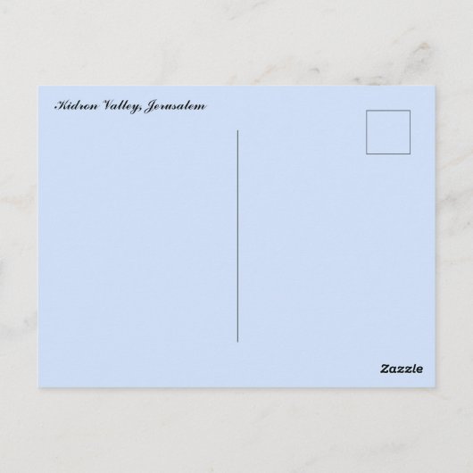 Kidron Valley Jerusalem Briefkaart (Achterkant)