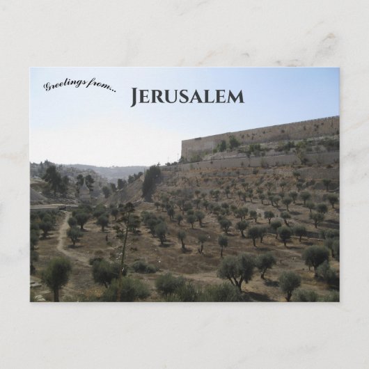 Kidron Valley Jerusalem Briefkaart (Voorkant)