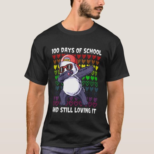 Kids 100 Days Of School And Still Loving It Hearts T-shirt (Voorkant)