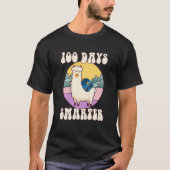 Kids 100 days smarter, Cute llama Happy 100th Day T-shirt (Voorkant)