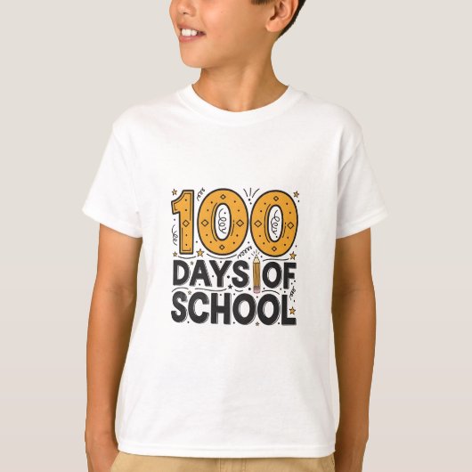 Kids 100 Days Smarter School T-Shirt (Voorkant)
