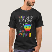 Kids 100th Day Of Fourth Grade And Still Poppin It T-shirt (Voorkant)