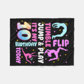 Kids 10 Year Old Bday Gymnast 10th Gymnastics Birt Fleece Deken (Voorkant (Horizontaal))