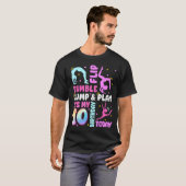 Kids 10 Year Old Bday Gymnast 10th Gymnastics Birt T-shirt (Voorkant volledig)