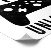 Kids 11 Year Old Birthday Gamer Level 11 Unlocked  Poster (Hoek)