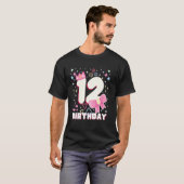 Kids 12 Twelfth 12th Birthday Girls Bday Princess  T-shirt (Voorkant volledig)