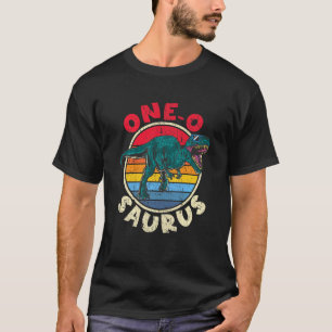 Kids 1st Birthday One O Saurus Tyrannosaurus Rex F T-shirt