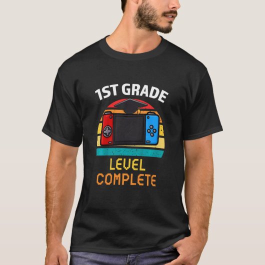 Kids 1st Grade Level Complete  Graduation party Fi T-shirt (Voorkant)