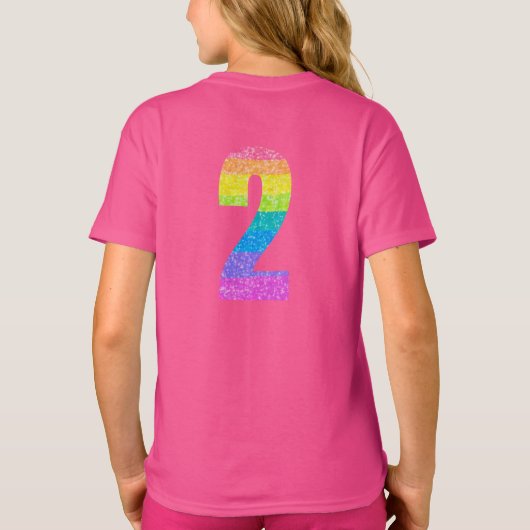 Kids 2nd Birthday Party - Editable Text T-shirt (Achterkant)