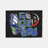 Kids 2nd Birthday Racing Car 2 Year Old Boys Party Fleece Deken (Voorkant (Horizontaal))