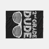 Kids 2nd Grade Dude Second Grade Byck To School  Fleece Deken (Voorkant (Horizontaal))
