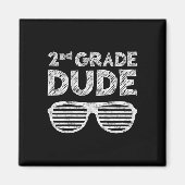 Kids 2nd Grade Dude Second Grade Byck To School Magneet (Voorkant)