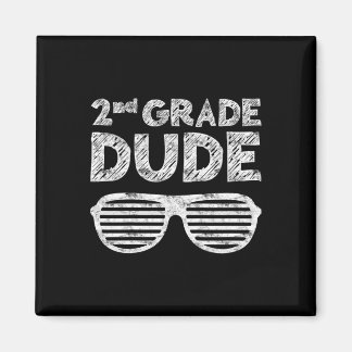 Kids 2nd Grade Dude Second Grade Byck To School Magneet