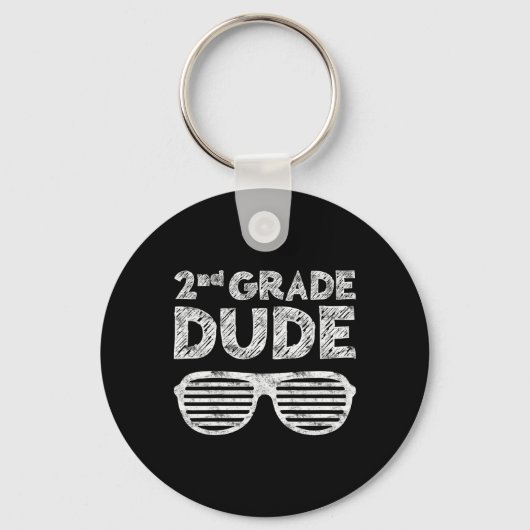 Kids 2nd Grade Dude Second Grade Byck To School  Sleutelhanger (Voorkant)