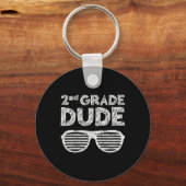 Kids 2nd Grade Dude Second Grade Byck To School  Sleutelhanger (Voorkant)