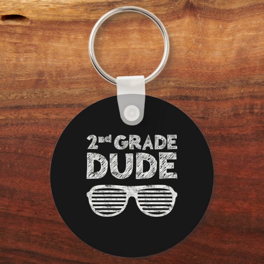 Kids 2nd Grade Dude Second Grade Byck To School Sleutelhanger (Voorkant)