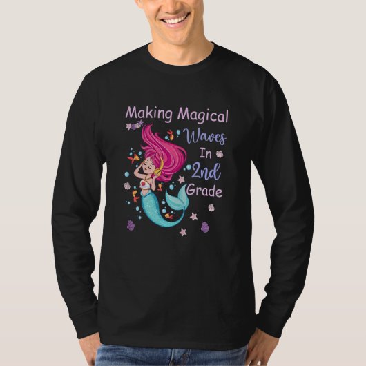 Kids 2nd Grade Mermaid Making Magical Waves Kids G T-shirt (Voorkant)