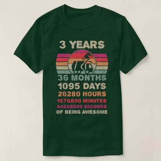 Kids 3 Year Old Garbage Truck Birthday 3rd Birthda T-shirt (Design voorkant)