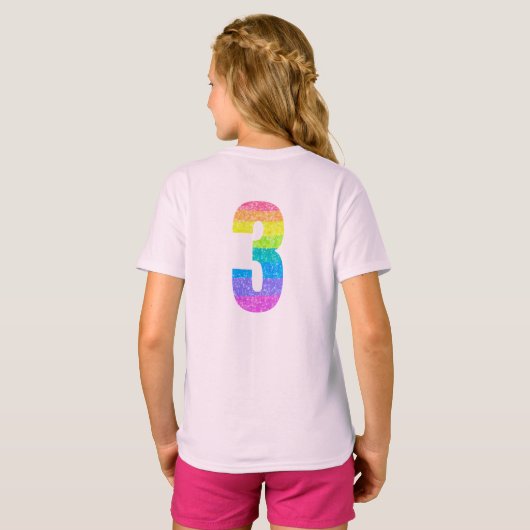 Kids 3rd Birthday Party - Editable Text T-shirt (Achterkant volledig)