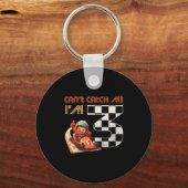 Kids 3rd Birthday Race Car Can't Catch Me I'm 3 Th Sleutelhanger (Voorkant)