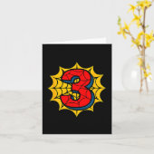 Kids 3rd Birthday Sder Theme Party 3 Year Old Boys Kaart (Gele Bloem)