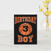 Kids 3rd Third 3 Three Year Happy Birthday Boy Bys Kaart (Gele Bloem)