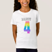 Kids 4th Birthday Party - Editable Text T-shirt (Voorkant)