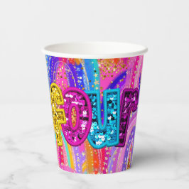 Kids 4th Birthday Rainbow Papieren Bekers