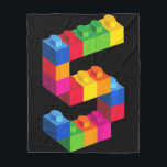 Kids 5 Year Old Building Blocks Birthday Bricks 5 Fleece Deken<br><div class="desc">Kids 5 Year Old Building Blocks Birthday Bricks 5th Gift</div>