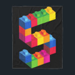 Kids 5 Year Old Building Blocks Birthday Bricks 5 Fleece Deken<br><div class="desc">Kids 5 Year Old Building Blocks Birthday Bricks 5th Gift</div>