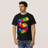 Kids 5 Year Old Building Blocks Birthday Bricks 5 T-shirt (Voorkant volledig)