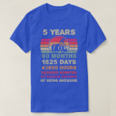 Kids 5 Year Old Garbage Truck Birthday 5th Birthda T-shirt (Design voorkant)