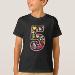 Kids 5rd Birthday | Girl Unicorn Dinosaur 5 Years  T-shirt<br><div class="desc">Kids 5rd Birthday | Girl Unicorn Dinosaur 5 Years Birthday</div>