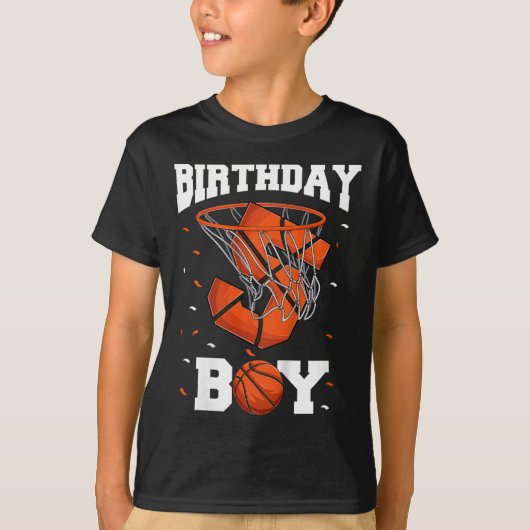 Kids 5th Birthday Bysketbyll Kids T-shirt (Voorkant)