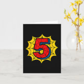 Kids 5th Birthday Sder Theme Party 5 Year Old Boys Kaart (Gele Bloem)