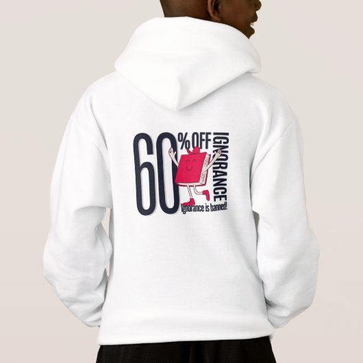 Kids 60%Off Ignorance Bookworm Pullover Hoodie (Achterkant)