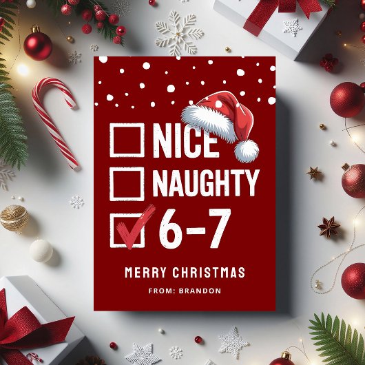 Kids 67 Classroom 6-7 Meme Christmas Feestdagenkaart