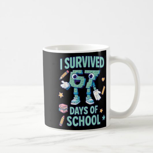 Kids 6-7 Meme I Survived 67 Days Of School Koffiemok (Rechts)