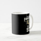 Kids 6 Year Old Fishing Birthday Party Fisherman 6 Koffiemok (Voorkant rechts)