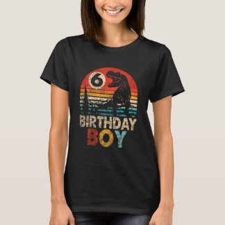 Kids 6th Birthday Boy Rex Dinosaur 6 Year Old Birt T-shirt